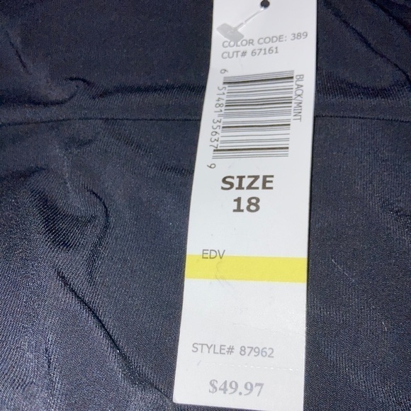 Tianna B Color Block Dress Black Mint Cream Size 18 NWT - Picture 9 of 9